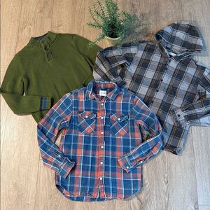 ((3 PIECE)) HIGH END BOYS SIZE 10/12 BUNDLE ZARA JOES JEANS LANDS END